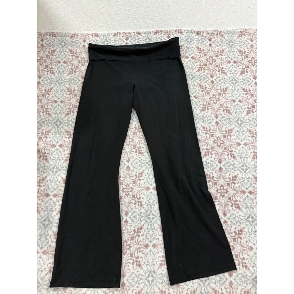 Victorias Secret On Point Black Foldover Waist Flare Yoga Pants XL